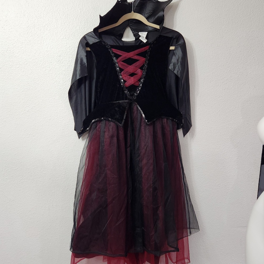 Vampire little girls halloween dress Dracula size Large‎